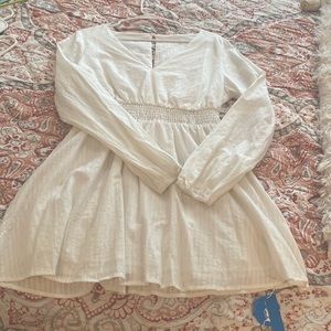 NWT Cupshe Eyelet White Dress